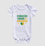 Coração verde e amarelo